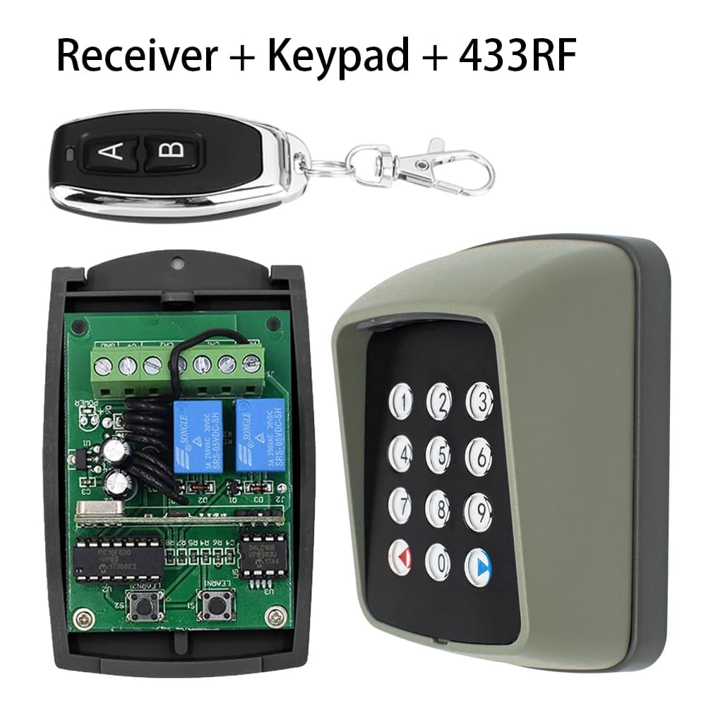 Ouvre-porte de garage universel à 2 canaux 433 MHz