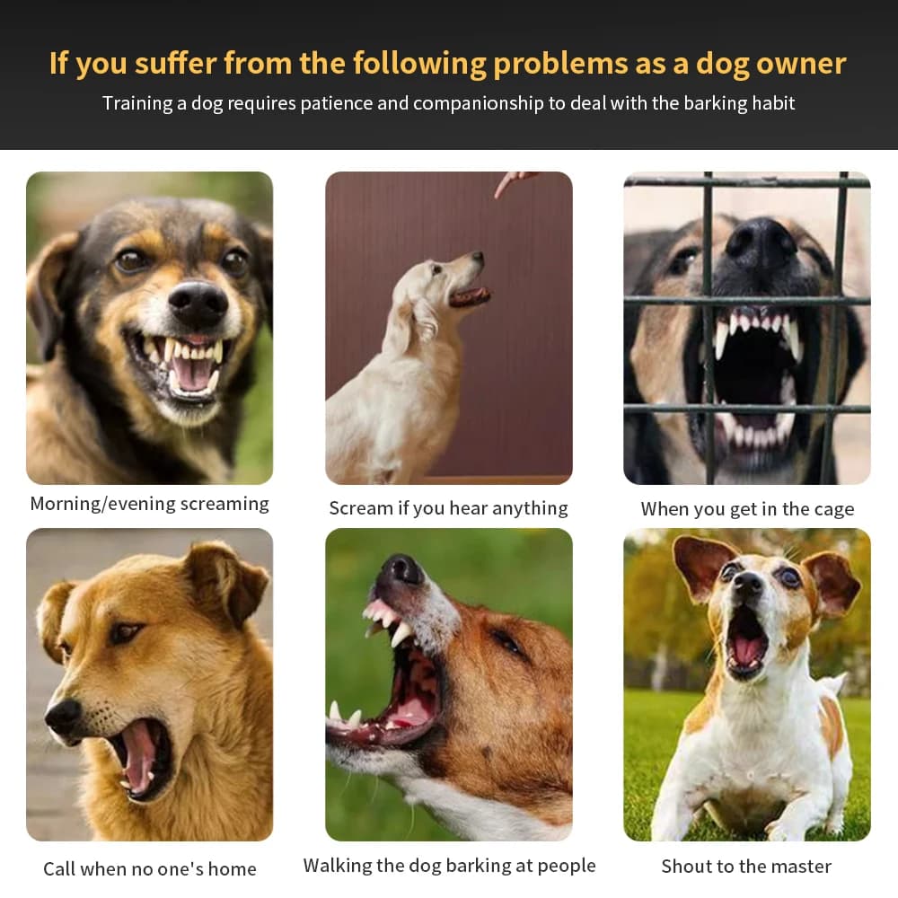 Collier Anti-aboiement automatique pour chien, colliers d'entraînement rechargeables par USB, sécurité, choc statique, colliers électriques Anti-aboiement humains, fournitures pour animaux de compagni