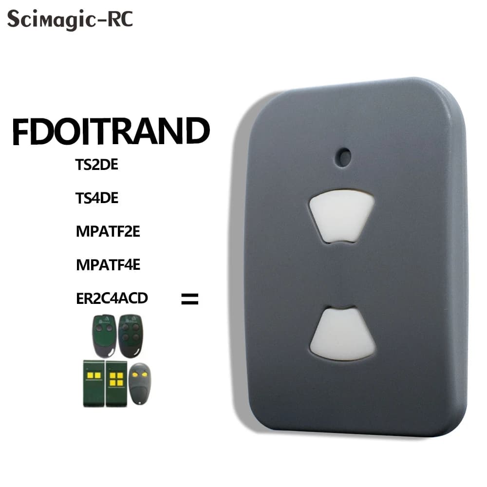 Clone FDOITRAND TS2DE TS4DE MPSTF2E MPSTF4E ER2C4ACD Télécommande de garage 433.92MHz