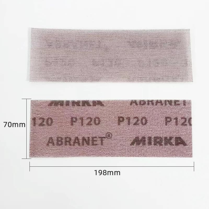 Mirka-Papier de Verre Authentique et Rectangulaire pour Voiture, Accessoire Abrasif pour Meulage de Mastic, 70x198mm