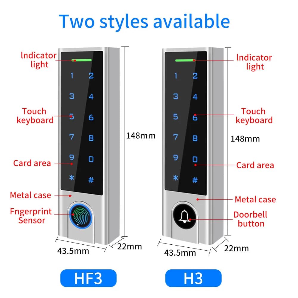 Clavier RFID IC Bluetooth TTLOCK étanche, déverrouillage par application, ouvre-porte, dispositifs de verrouillage TT pour le contrôle d'accès K2/K2F/K3/K3F/K3Q/H3/HF3/G2