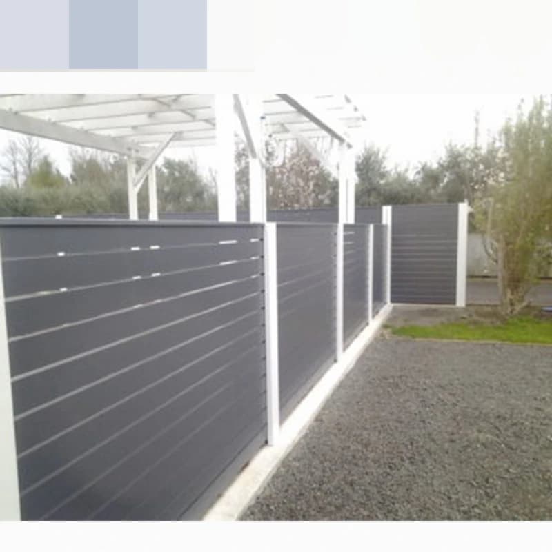 Clôture extérieure en aluminium de confidentialité horizontale d'écran de jardin en métal de 8 pieds de haut