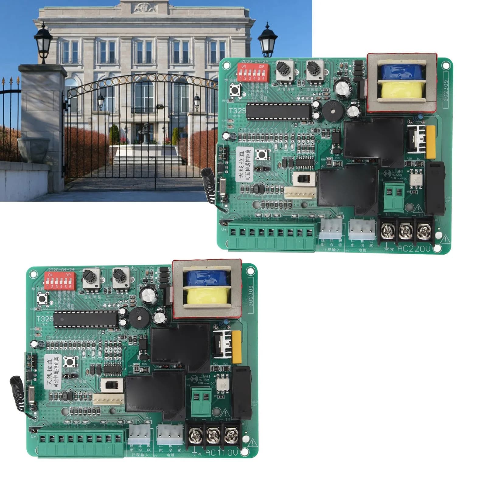 Carte de commande de Circuit universelle 110/220V pour ouvre-porte coulissant