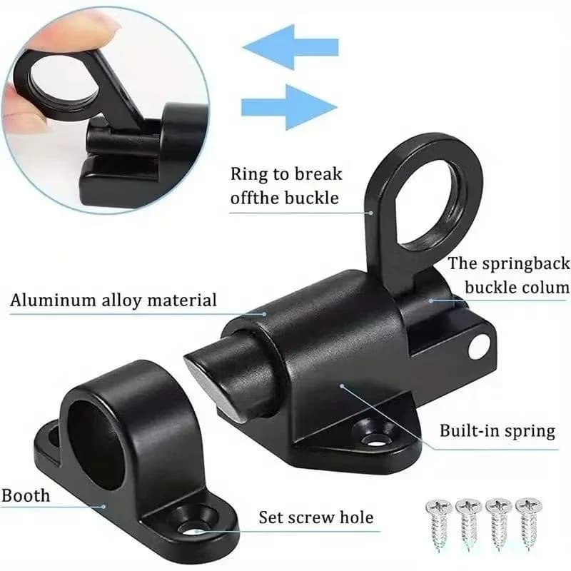 Loquet à ressort automatique en alliage d'aluminium