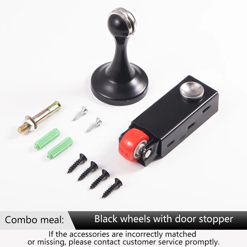 Roulette de support réglable en hauteur pour bas de porte coulissante