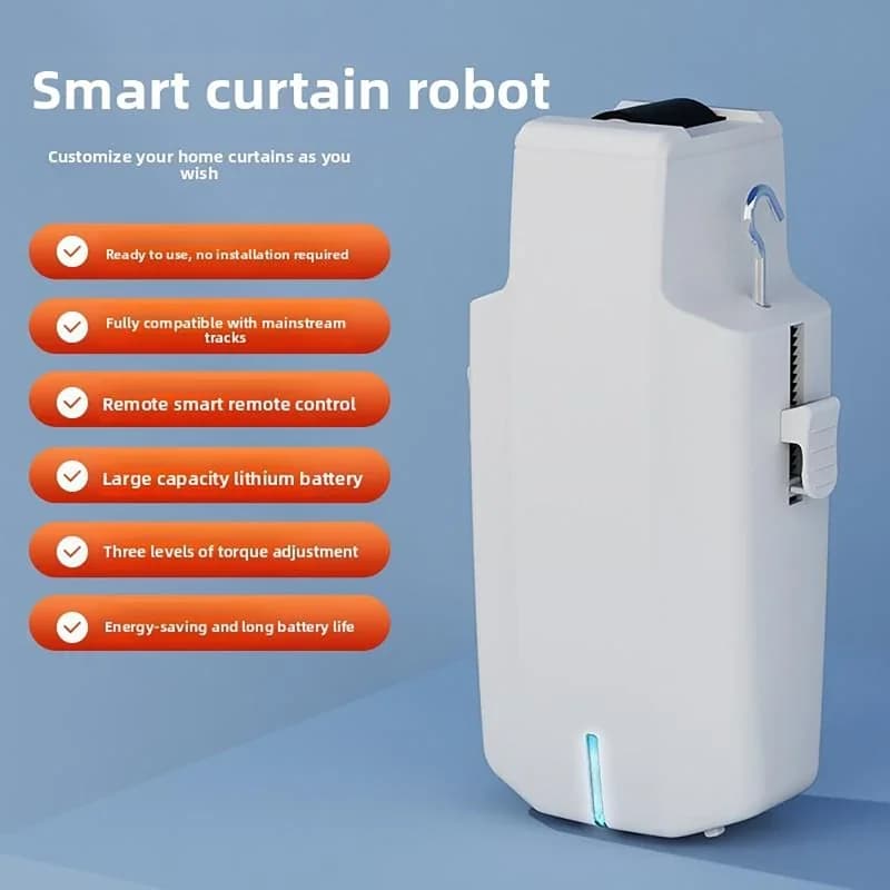 Moteur de rail de rideau électrique intelligent avec télécommande pour usage domestique, ouvre-rideau automatique