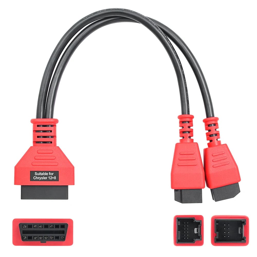 Câble de programmation FCA 12 + 8 pour Module de passerelle de sécurité Chrysler, Scanner OBD2, câble adaptateur universel utilisé avec le lancement Autel