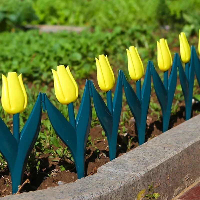 Bordure de clôture de jardin en PP en forme de tulipe