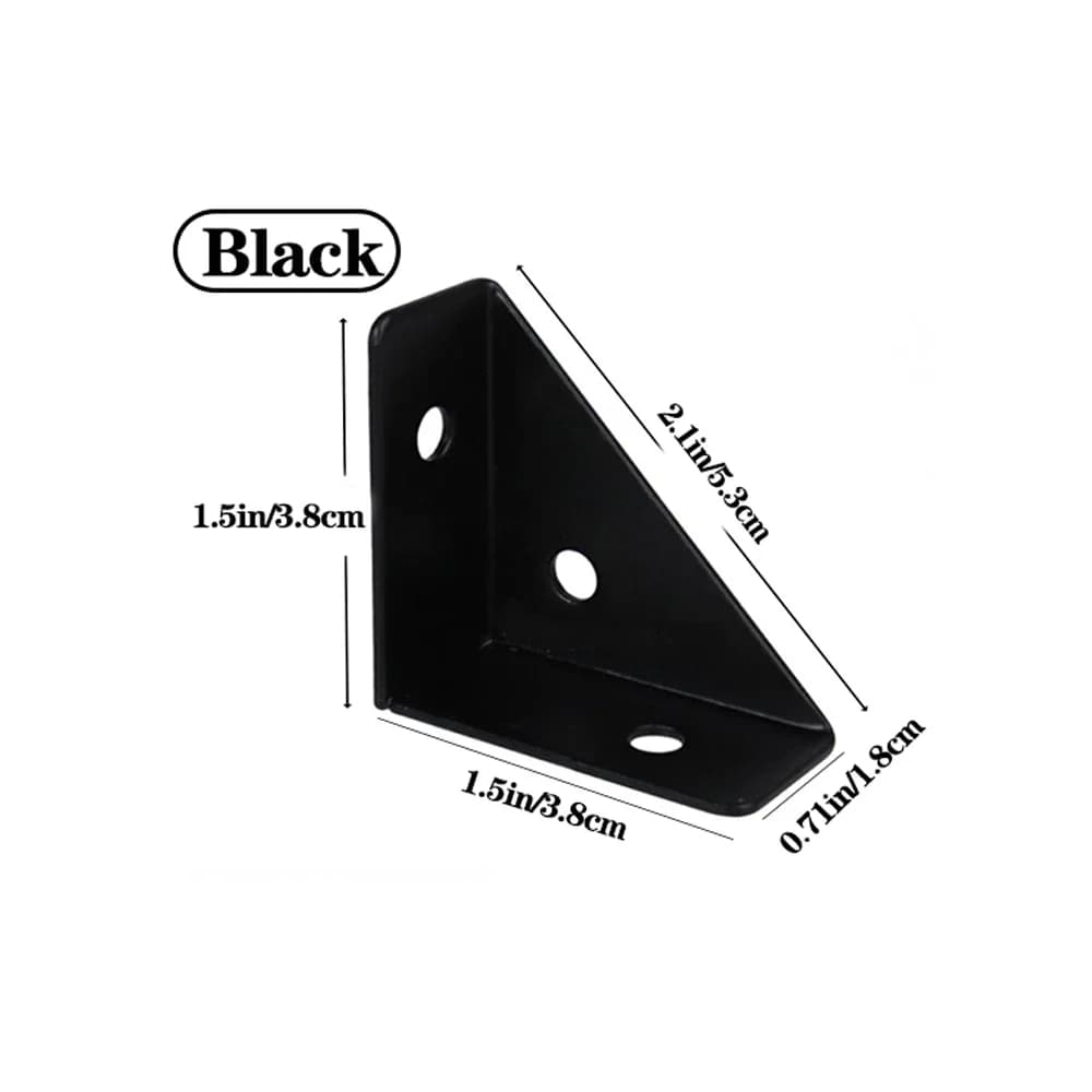 Supports d'angle en acier robustes : 90 ° Support d'angle droit