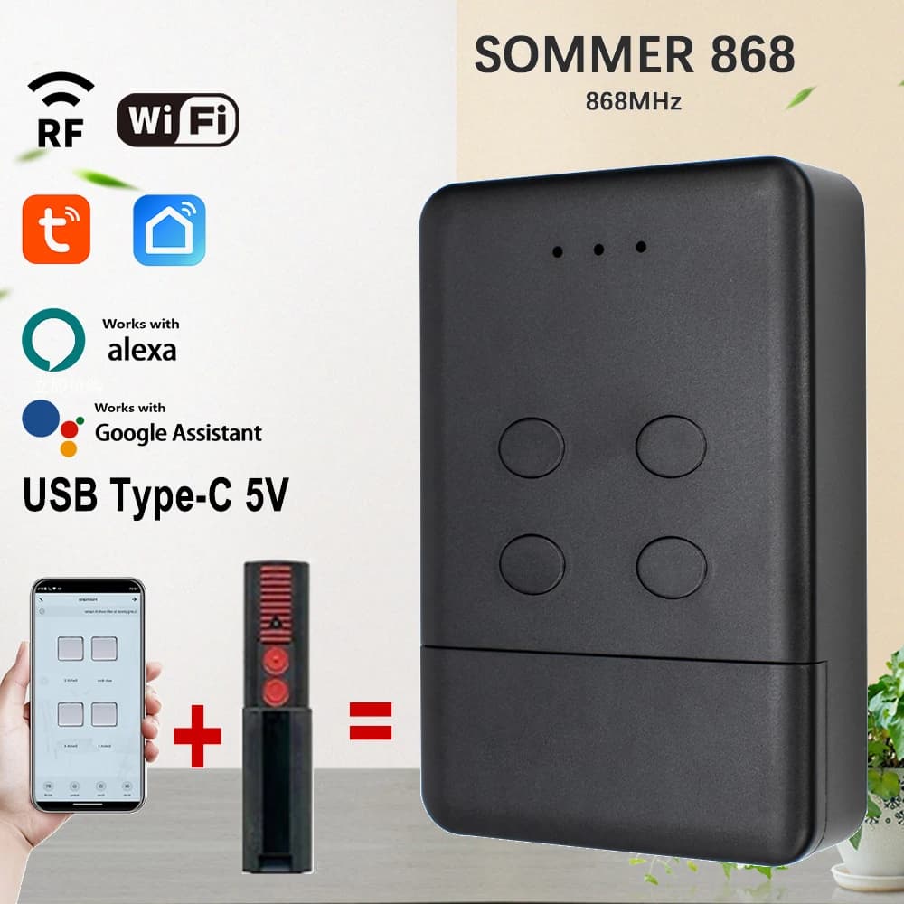 Ouvre-porte de garage intelligent SOMMER 868 Tuya WIFI avec pont RF