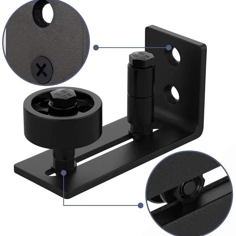 Kit de quincaillerie pour porte coulissante 8-en-1 : rails