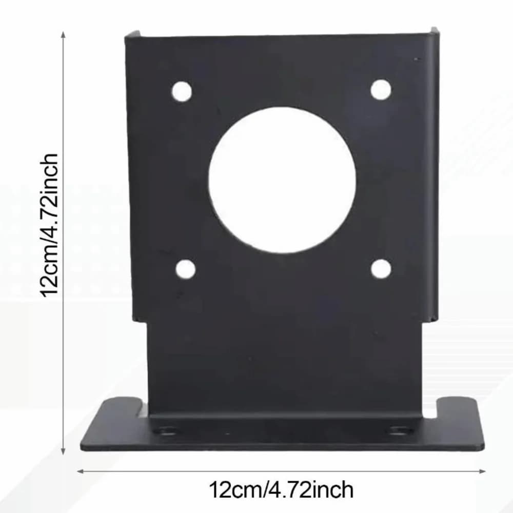 2 supports robustes en acier au carbone pour poteaux de clôture et pergola