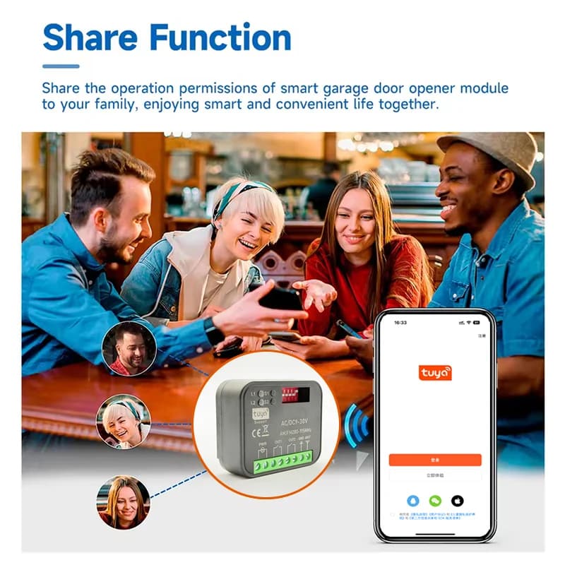 MULTI Récepteur de Tuya WiFi commutateur intelligent universel porte de Garage