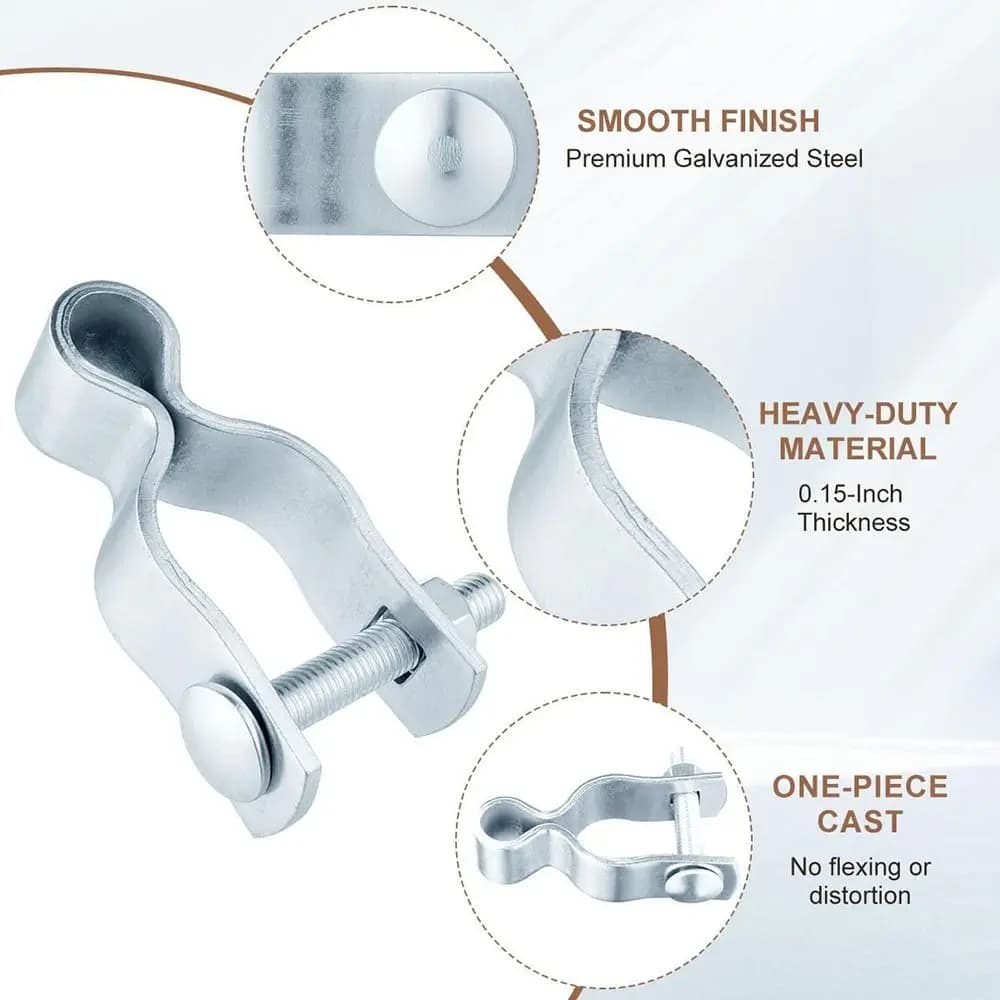 Charnières de portail en acier galvanisé résistantes à la corrosion, kit de charnières durables pour portail à mailles, quincaillerie de fixation murale pour portail extérieur
