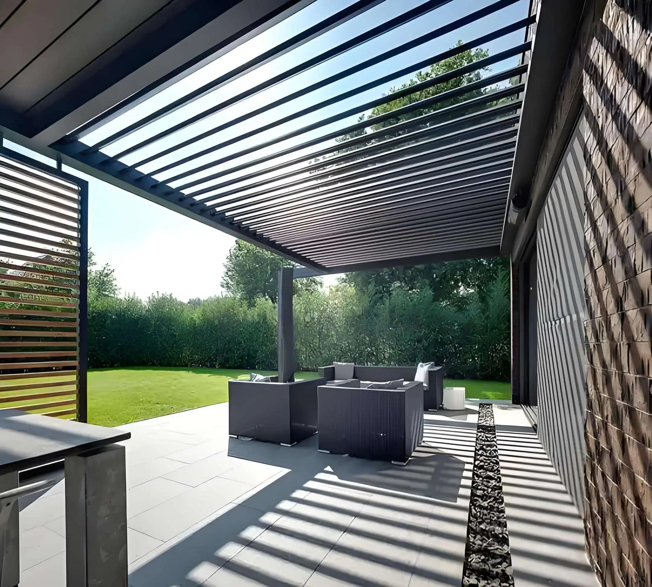 Pergola en aluminium de luxe moderne