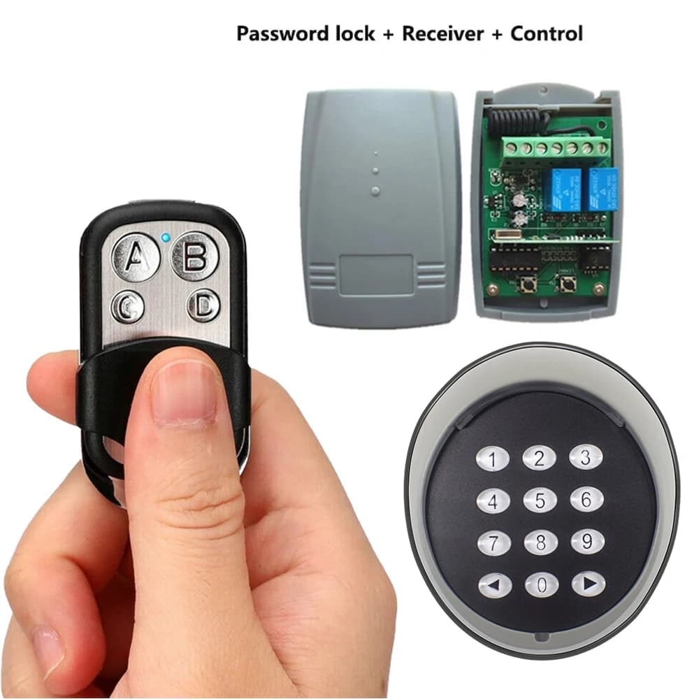 Pour Porte de garage Contrôle d’accès Code d’apprentissage Clavier sans fil Interrupteur de mot de passe Télécommande