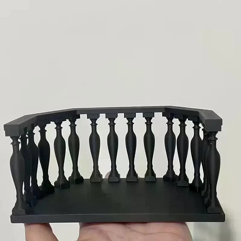 Balcon miniature pour maison de poupée avec balustrade, balcon européen adapté aux collectionneurs, scènes miniatures, accessoires de maison de poupée DIY