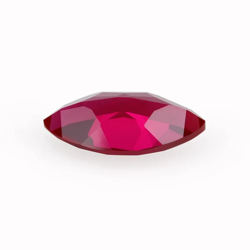 Rubis marquise en boîte, brillant sous lumière UV, 10×20mm, dureté Mohs, pierres précieuses pour la fabrication de bijoux, la collection ou les cadeaux