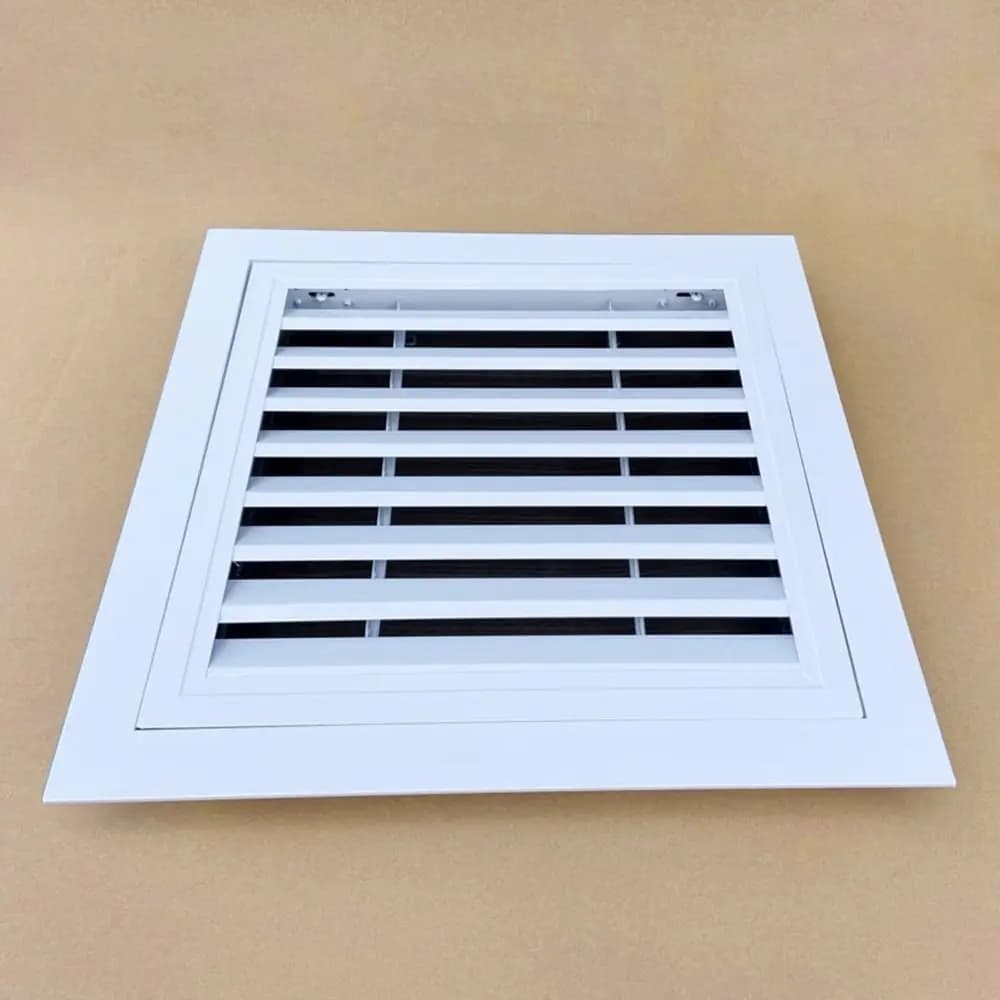 Nouvelle grille d'aération en alliage d'aluminium blanche avec grille en maille, couvercle d'aération carré pour murs extérieurs