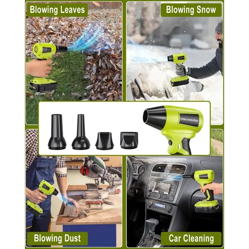 Accessoires pour outils électriques à batterie Ryobi 18V, souffleur turbo sans balais, pistolet à air violent, ventilateur portatif, outil de nettoyage de clavier d'ordinateur