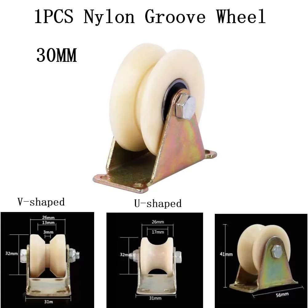 Poulie de piste à rouleau rainuré en Nylon V/U V