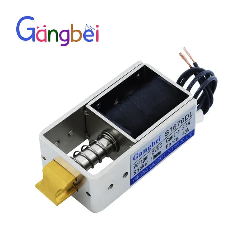 Gangbei-S1670DL DC 12 V 24 V Push & Pull type électro-aimant 12 v serrures de porte électromagnétiques interrupteur électromagnétique