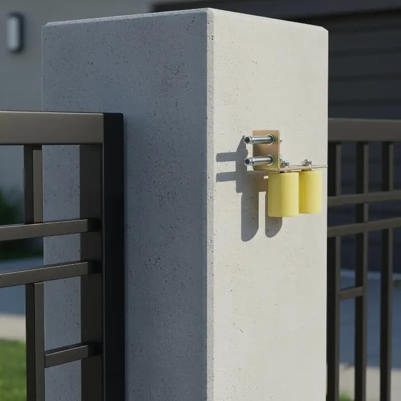 Rouleau de porte en nylon plat en acier | Roue de guidage pour portes coulissantes électriques et systèmes de rails