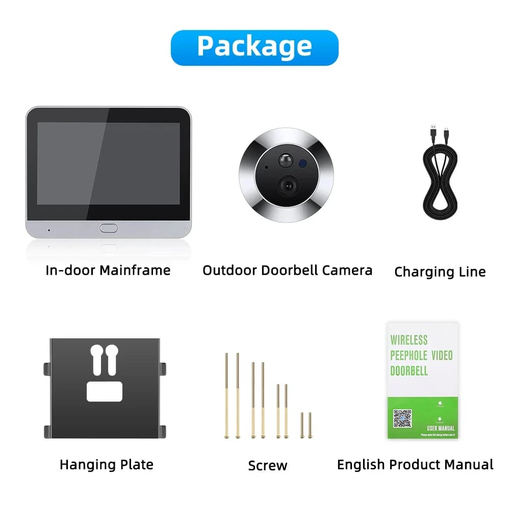 Caméra de porte sans fil WiFi ICam365 3MP