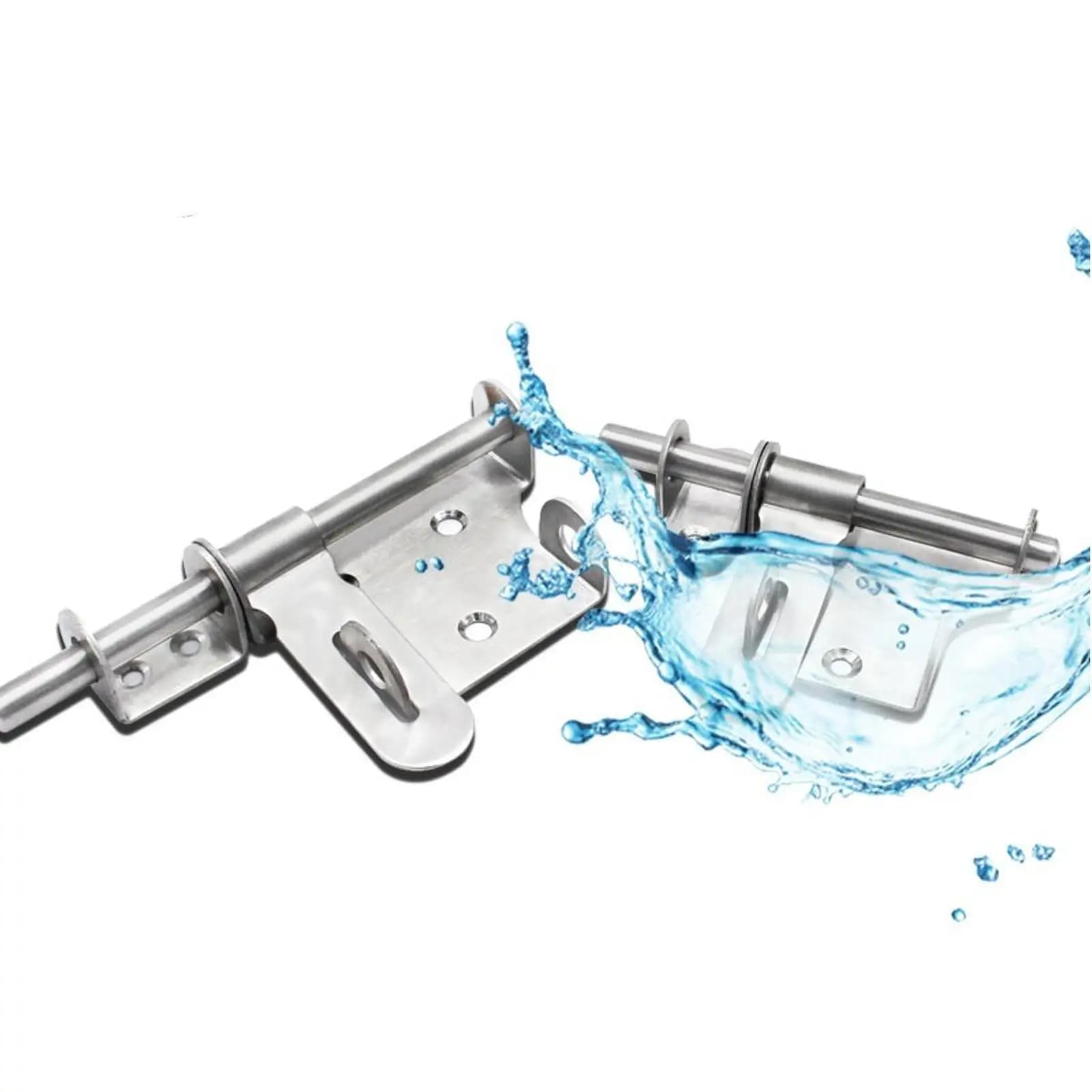 Loquet de sécurité coulissant en métal antirouille avec trou pour cadenas