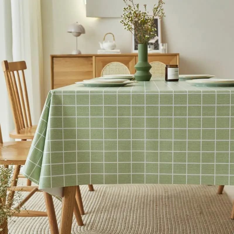 Tapis de pique-nique imprimé à carreaux, tissu de Table de campagne frais en PVC, tapis de bureau à manger, nappe rectangulaire sans lavage pour la maison