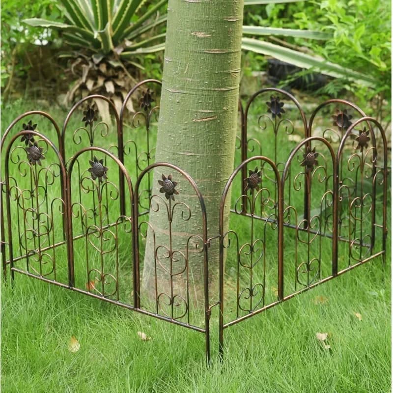 Clôture en fer de style européen Barrière pour plantes d'extérieur