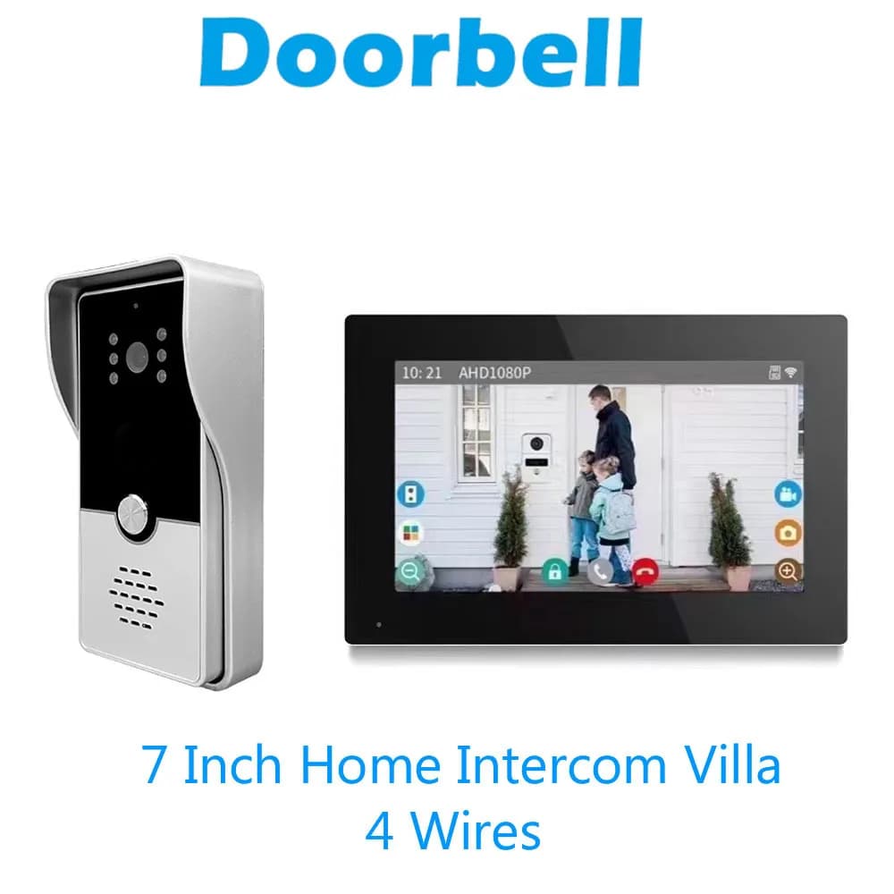 Système d'interphone vidéo avec moniteur d'intérieur de 7 pouces