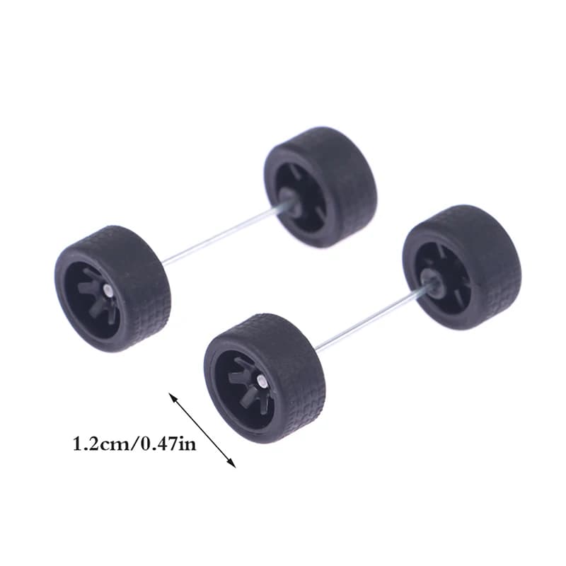 1/64 roues modèle de voiture roues pour Hotwheels avec pneu en caoutchouc modèle de voiture pièces modifiées jouets puissance RefitCar modèle pièces ensemble