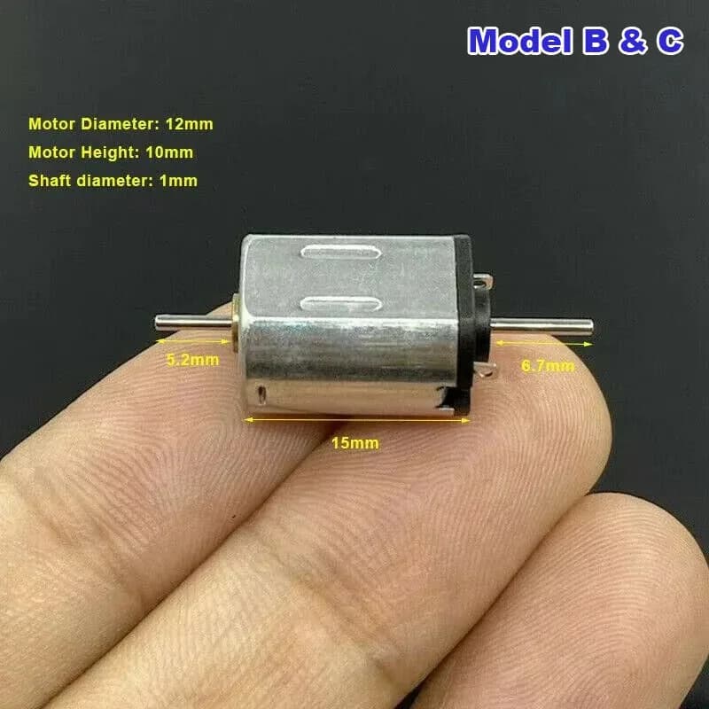 Micro N20 10mm * 12mm moteur de jouet électrique DC 6V-12V moteur à grande vitesse Singal/double arbre pour jouet RC HO voiture Train bateau modèle de loisirs