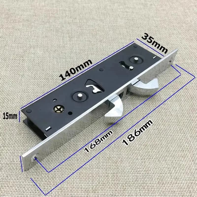 Serrure à crochet pour porte coulissante en alliage d'aluminium