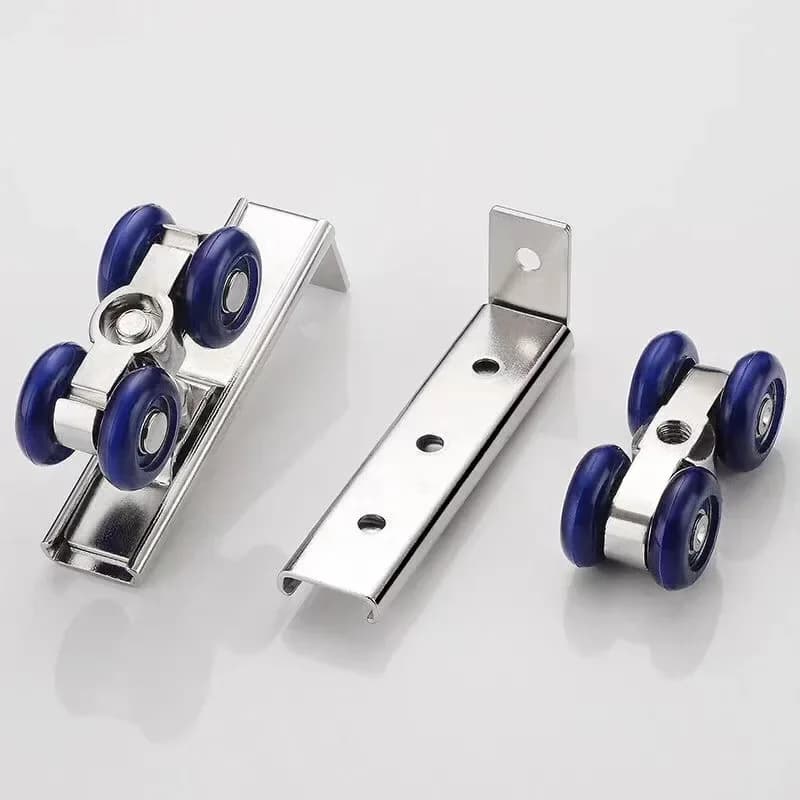 2 pièces/ensemble porte coulissante rouleau matériel portes coulissantes poulie 4 roues maison chambre