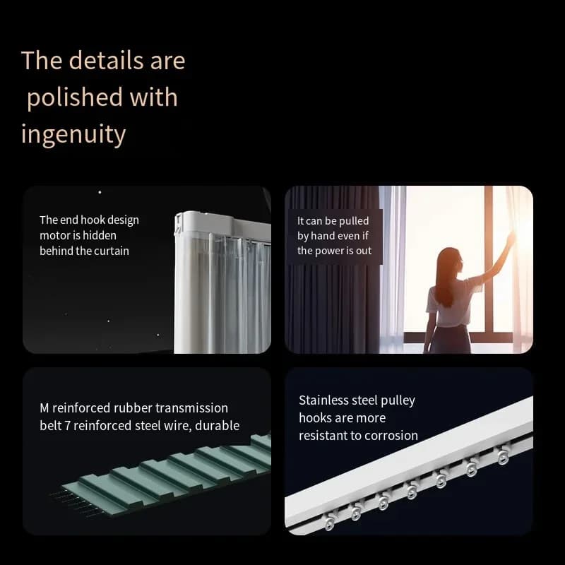 Moteur de rideau électrique intelligent Aqara C3 Zigbee B1, commande vocale sans fil, compatible HomeKit, entièrement automatique pour maison intelligente