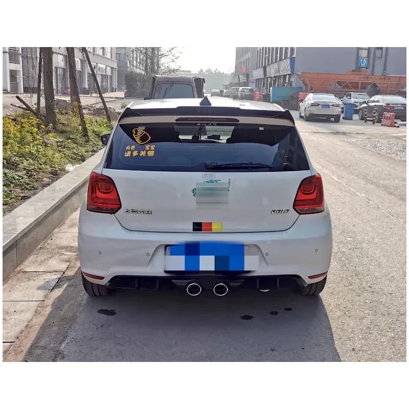 Aile arrière pour Volkswagen POLO Spomicrophone URA, arrière 2011 à 2023, 4 portes, noir, accessoires d'aileron de queue de voiture