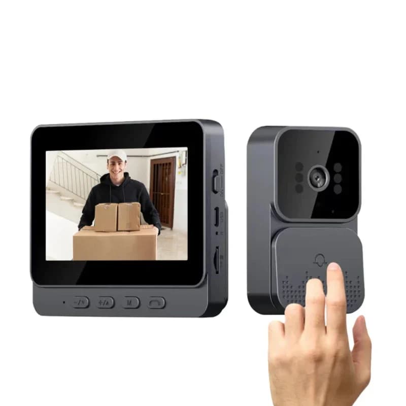 Sans fil interphone Sonnette HD Vision Nocturne 4.3in lPs écran Étanche Visuel
