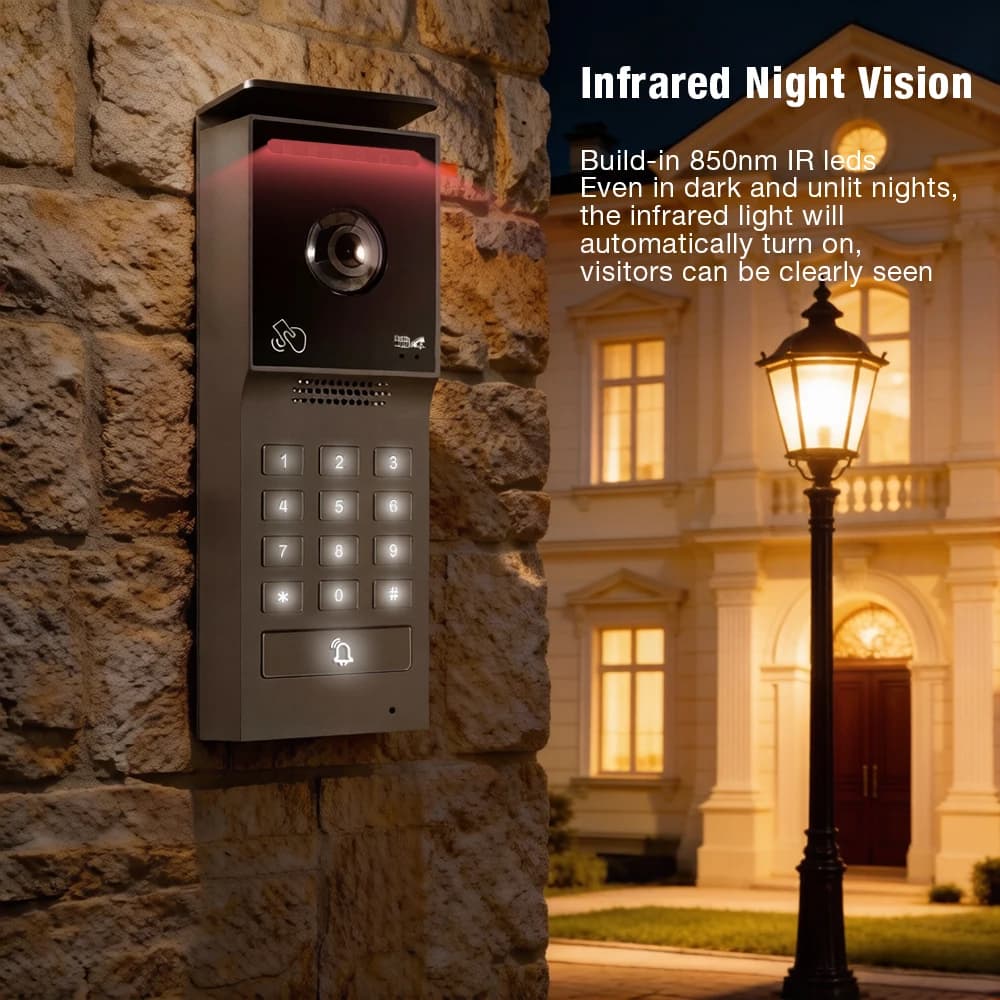 Tuya Wifi maison intelligente visiophone interphone vidéo 1080P moniteur tactile 7 '2 fils sonnette porte caméra système de sécurité