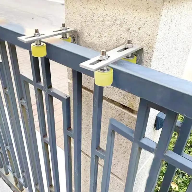 Rouleau de porte en nylon plat en acier | Roue de guidage pour portes coulissantes électriques et systèmes de rails
