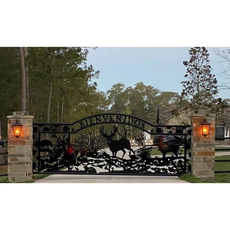 Porte de ranch en métal personnalisée, porte de ferme-Foshan faite à la main