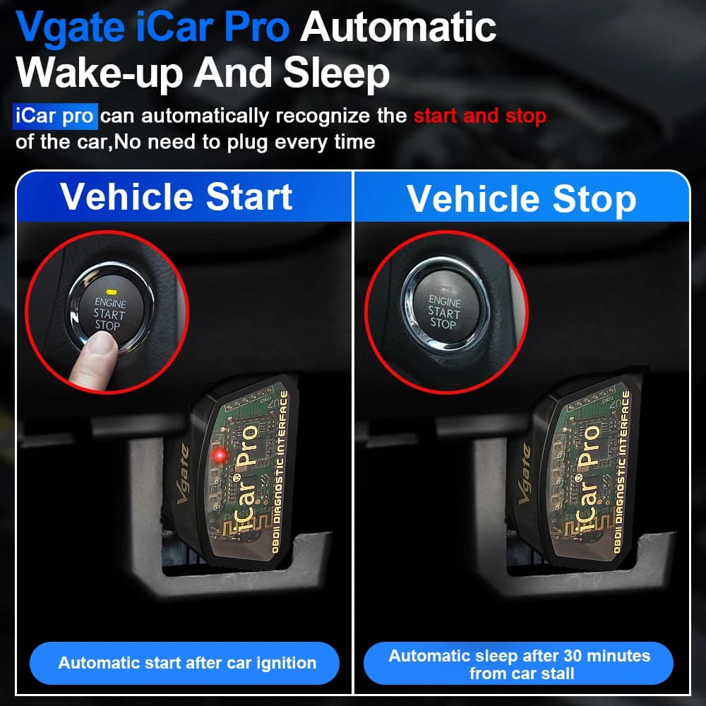 Vgate ICar Pro ELM327 V2.3 Bluetooth 4.0 BT3.0 WIFI pour IOS/Android OBD Auto Scanner Lecteur de Code OBD2 Outils de Diagnostic Automobile