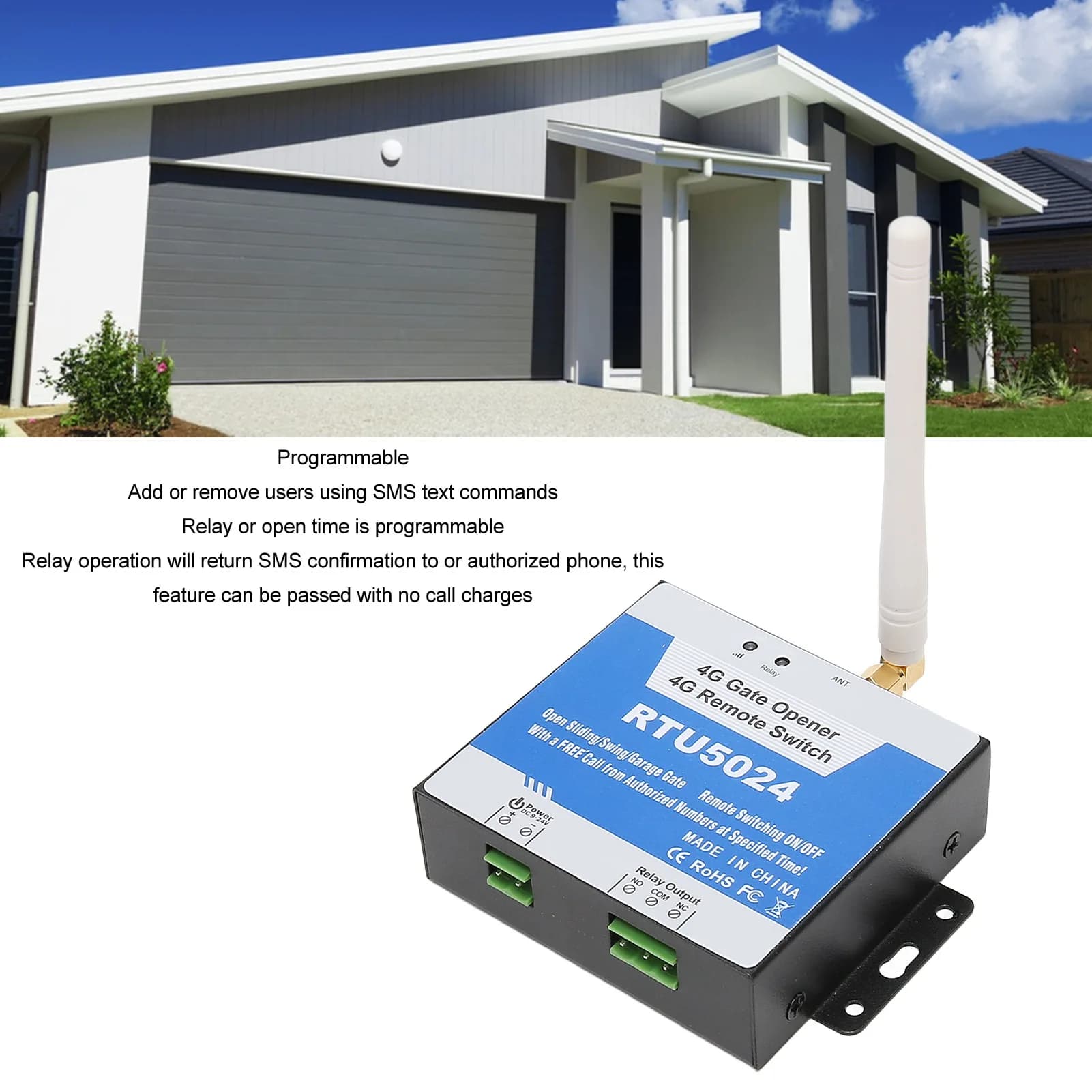 4G ouvre-porte SMS alarme intelligente reconnaissance d'identification