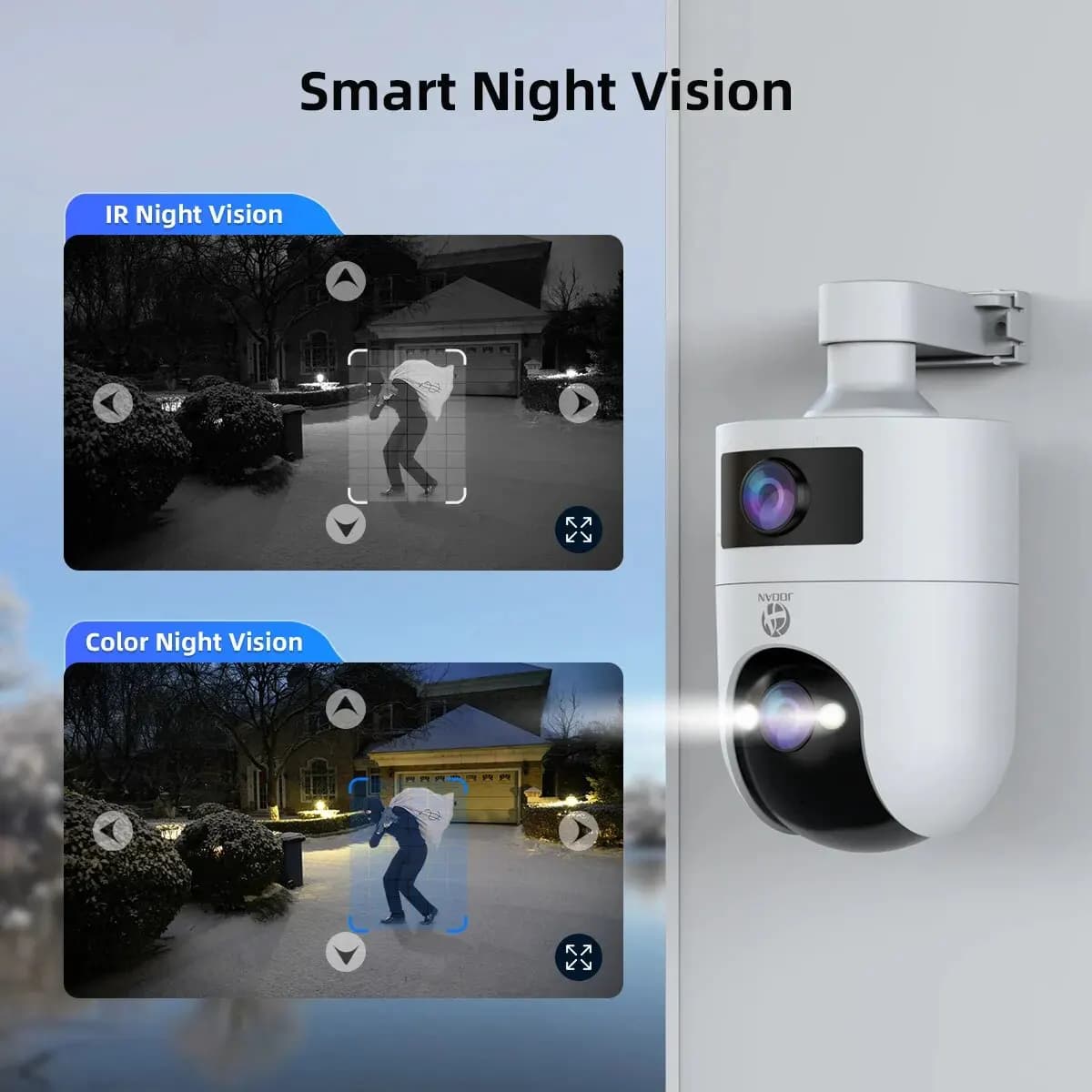Caméra IP 4K PTZ extérieure étanche double objectif 5G WiFi