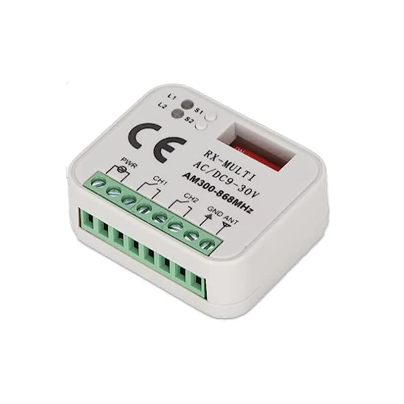 Récepteur à distance de porte de garage 433 868MHz 300-900MHZ AC/DC 9-30V