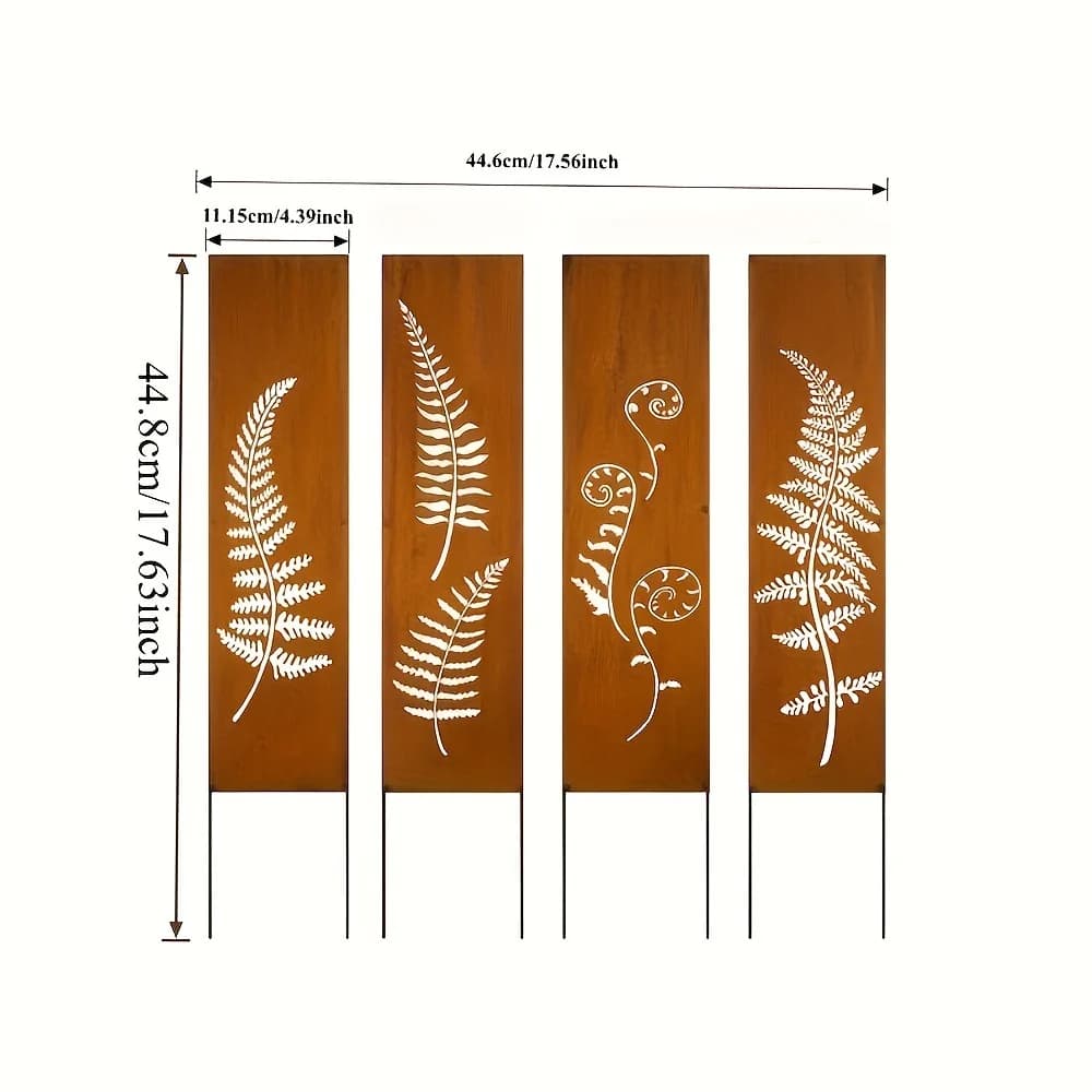 Lot de 4 panneaux de séparation en fer forgé rustique