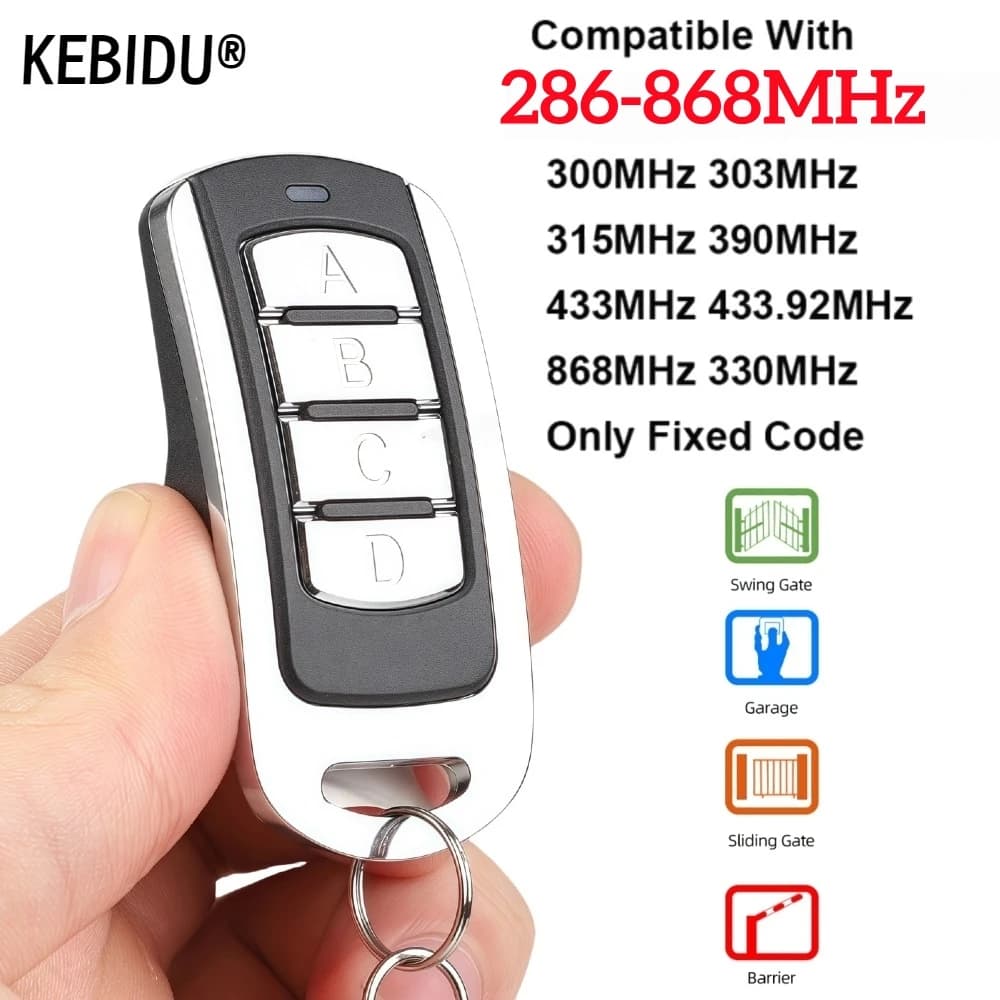 Multi-fréquence 286-868MHz RF universel porte de Garage télécommande duplicateur Clone 433MHz 315MHZ