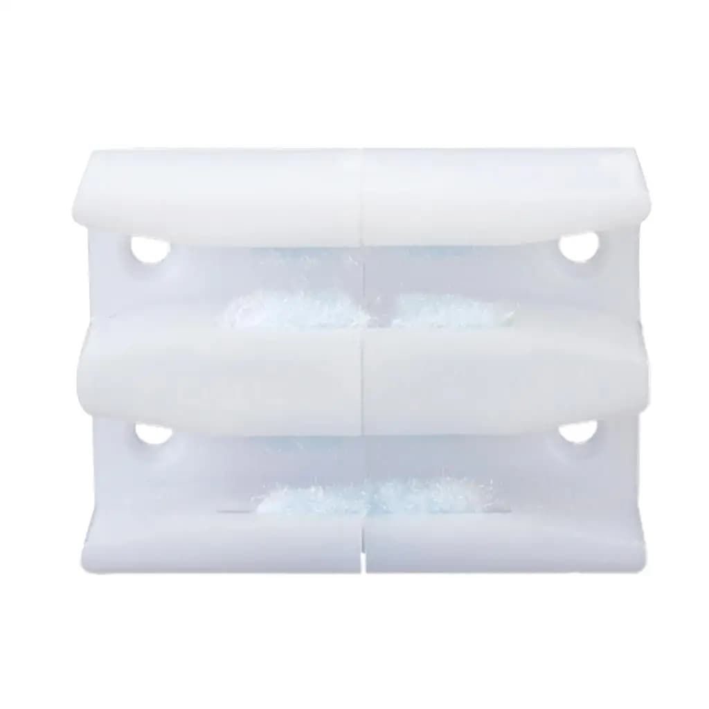 Guide de sol pour porte coulissante en verre en plastique, blanc, 67x46x23 mm