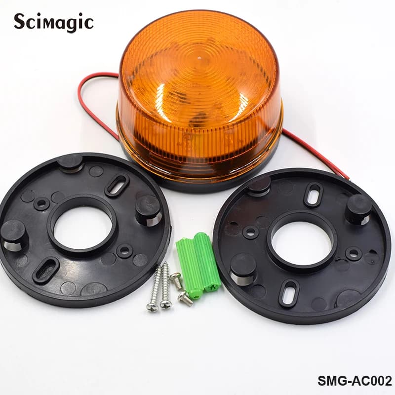 Lampe clignotante de signalisation à LED 12V ou 24V pour portail battant